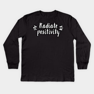 Radiate Positivity In Modern Typography For Good-Vibes Kids Long Sleeve T-Shirt